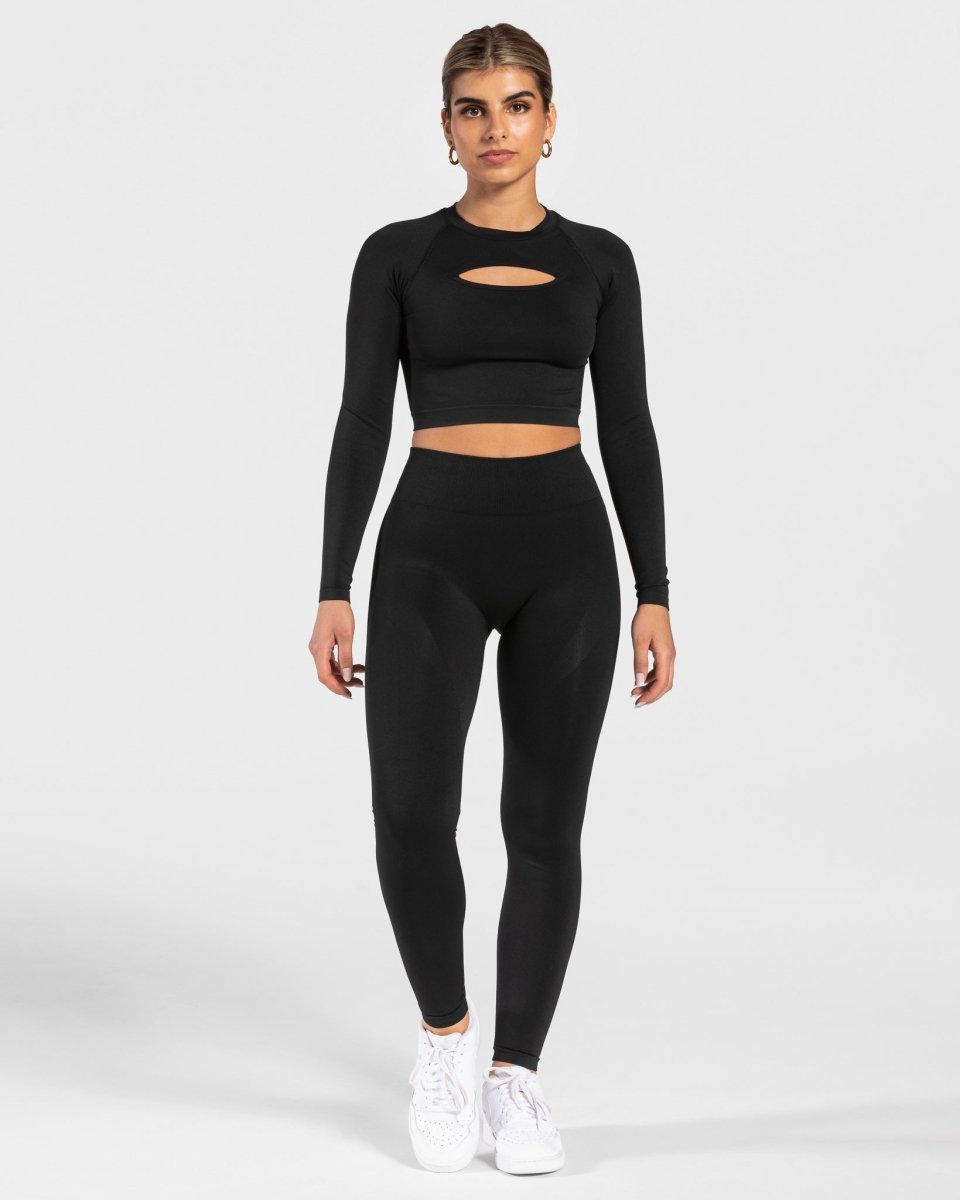 Charming Scrunch Leggings "Schwarz" - TEVEO