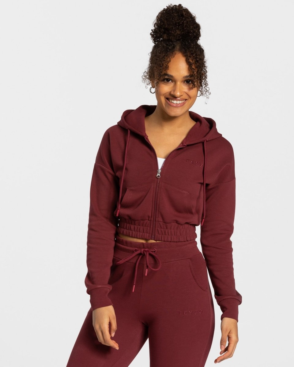 Classic Zip Hoodie "Weinrot" - TEVEO
