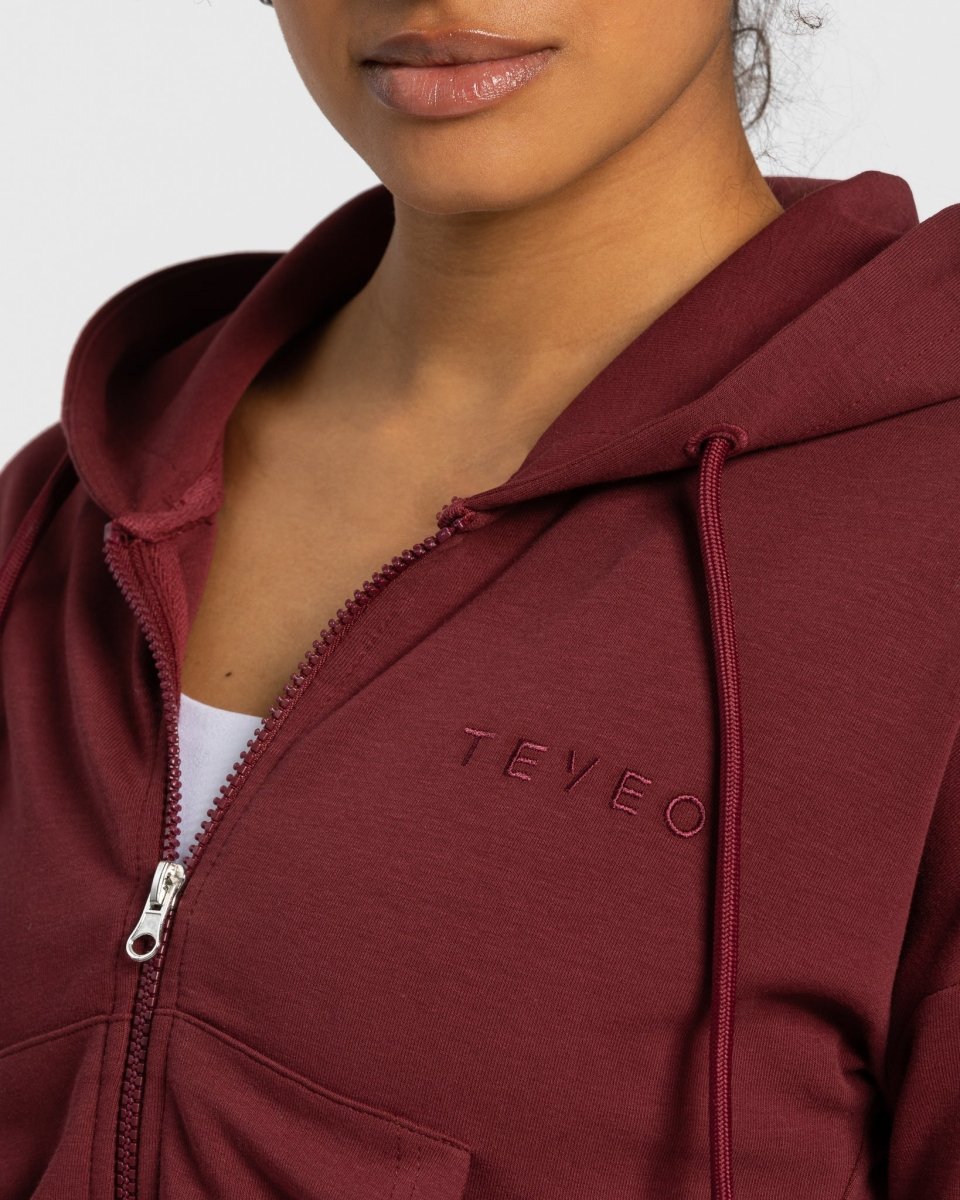 Classic Zip Hoodie "Weinrot" - TEVEO