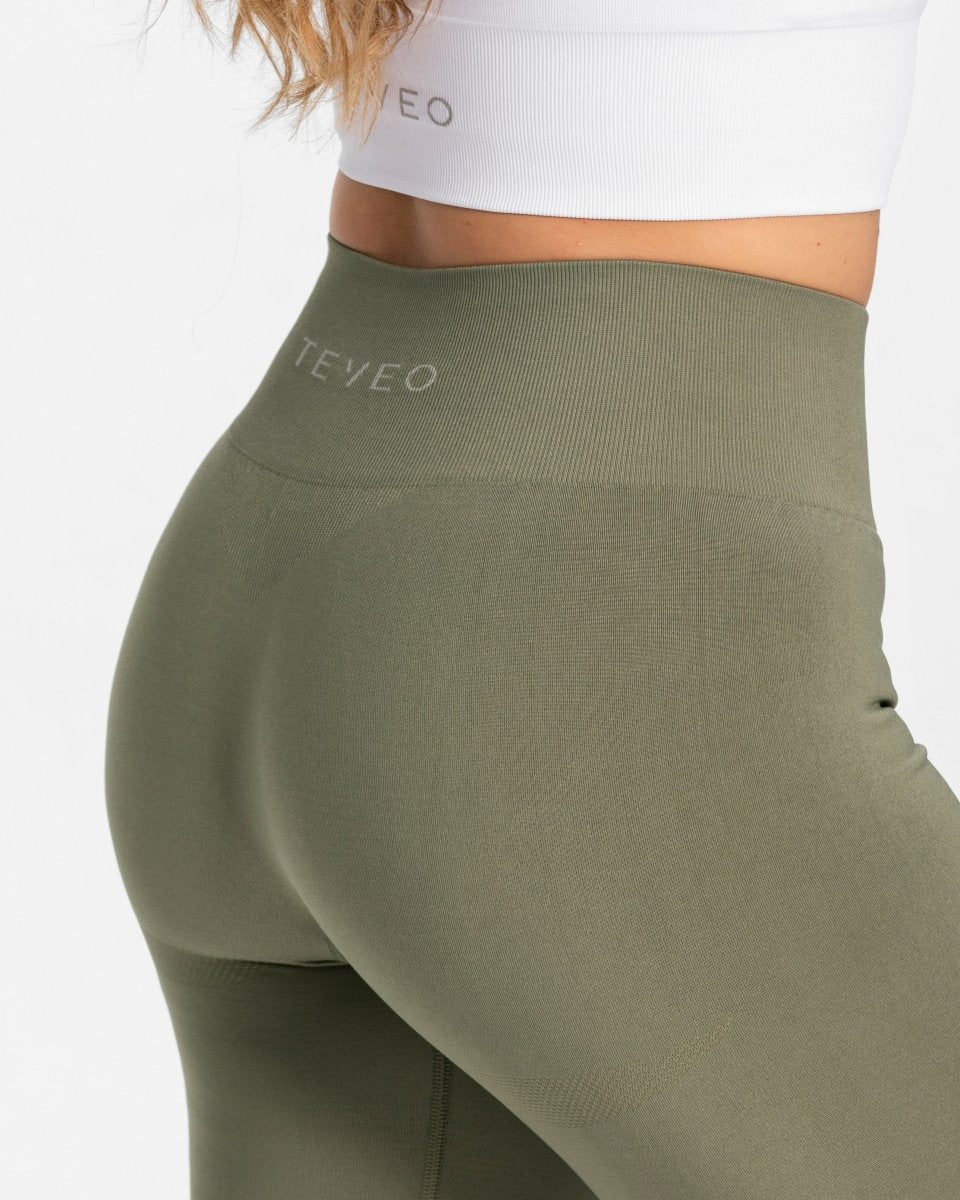 Classy Seamless Leggings "Khaki" - TEVEO