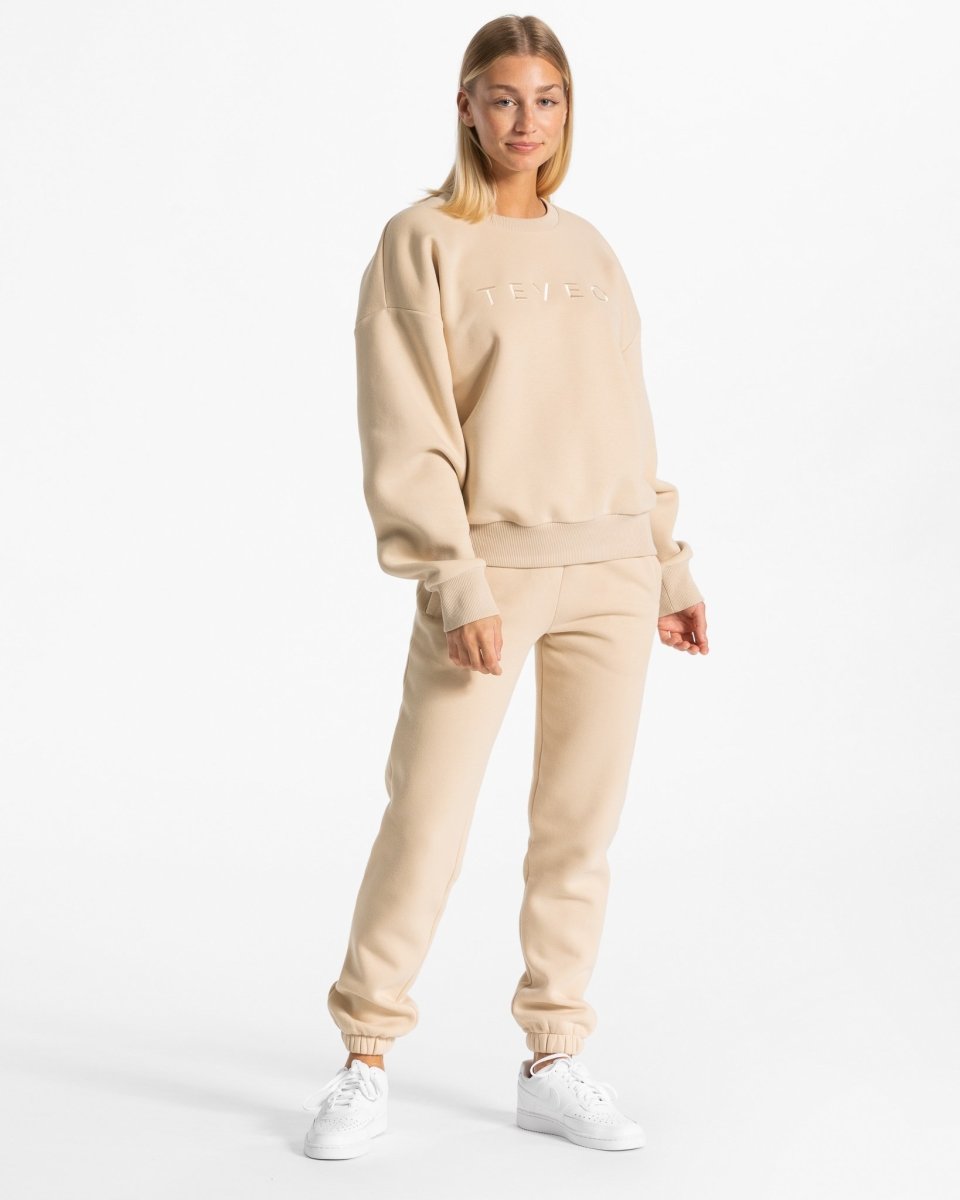 Iconic Oversized Sweater "Nude" - TEVEO