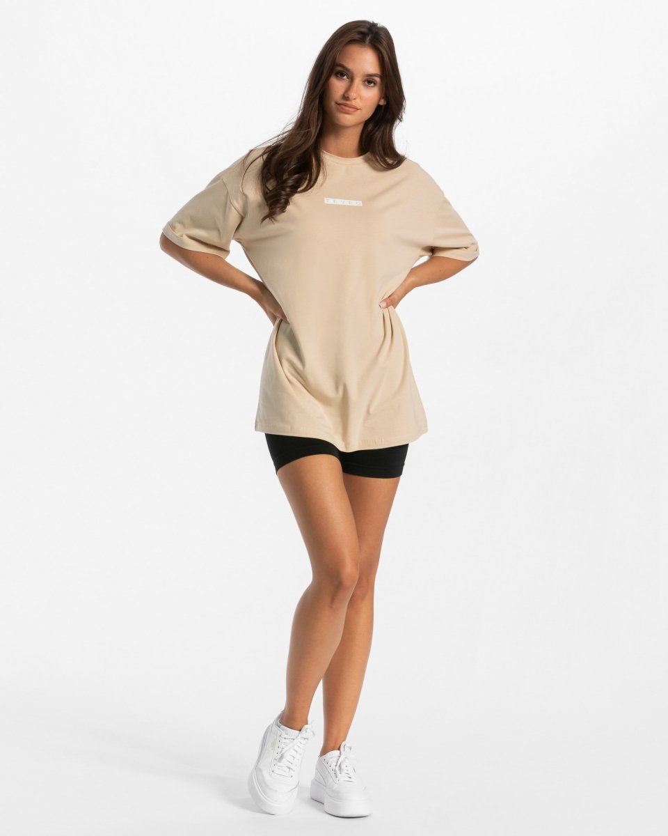 Iconic Oversized T-Shirt "Nude" - TEVEO