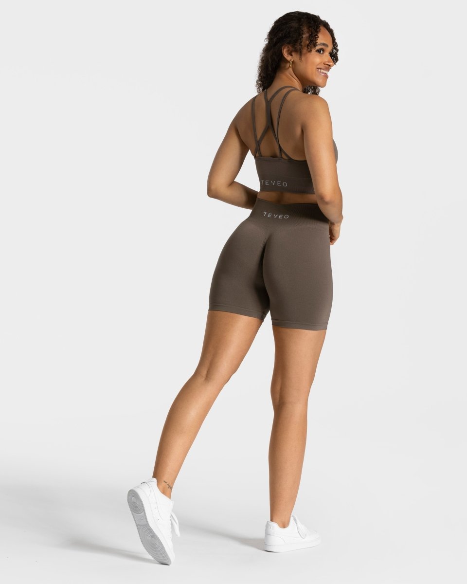Timeless Scrunch Short "Taupe" - TEVEO
